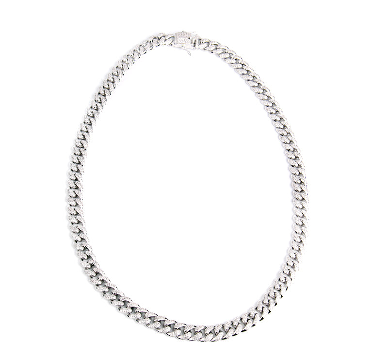 Cuban link chain 13mm fully iced with custom clasp ifandco icebox
