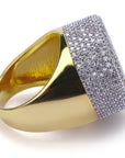 iced out ring diamond micro pave vvs yellow gold affordable hip hop jewelry