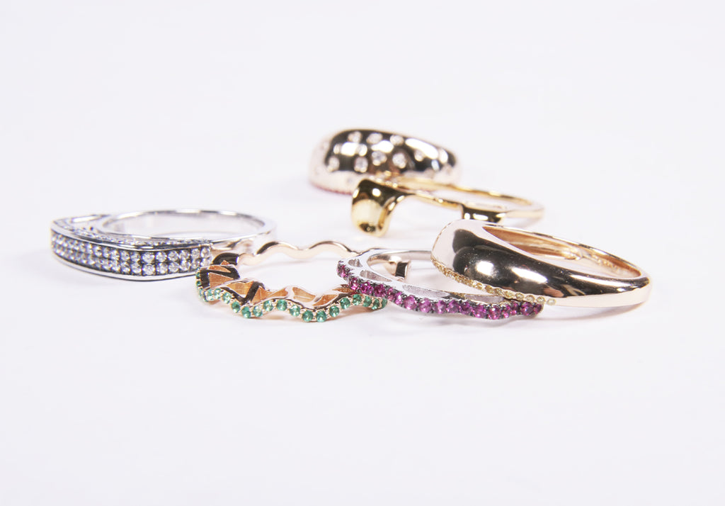 hamburger rings as seen on Nigo in multicolored vvs diamond ifandco