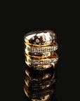 hamburger ring as seen on Nigo in multicolored vvs diamond ifandco