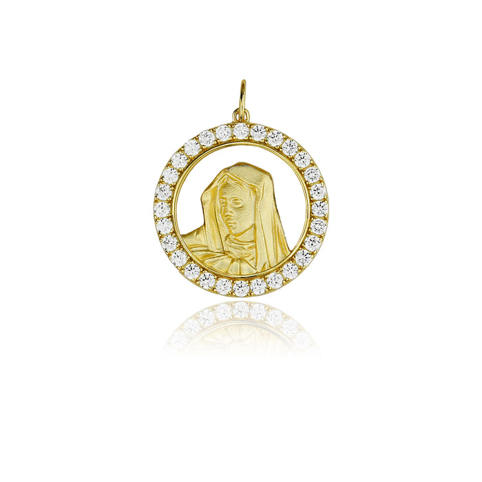 MICRO VIRGIN MARY MEDALLION ifandco pendant necklace affordable jewelry