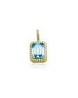 gem aquamarine pendant gold