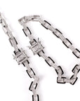 hermes link blue mink drake diamond necklace chain iced out shopgld