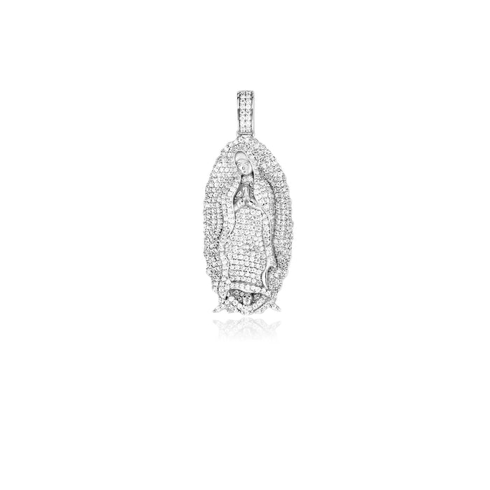 Virgin Mary pendant necklace chain silver