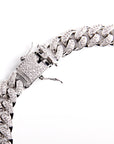 Cuban link chain 13mm fully iced with custom clasp ifandco icebox