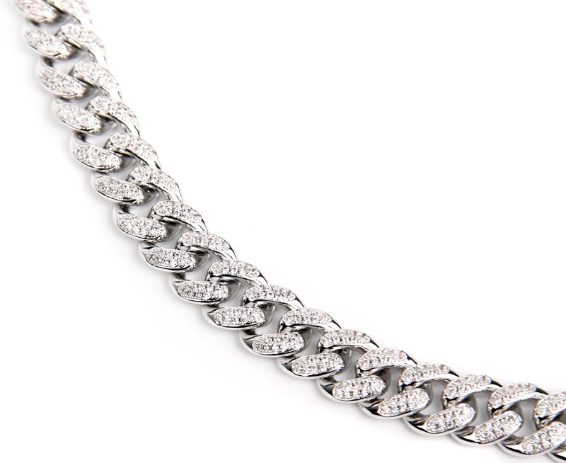 Cuban link chain 13mm fully iced with custom clasp ifandco icebox
