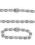 hermes link blue mink drake diamond necklace chain iced out shopgld