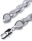 Iced Out Rope link Bracelet 8mm