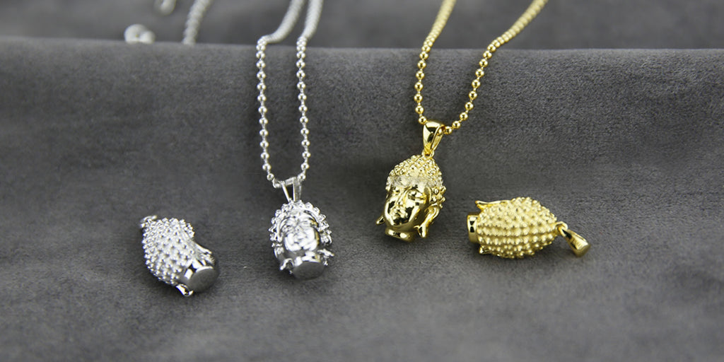 Nano Buddha pendant & necklace chain