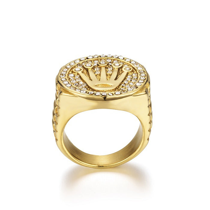 Rolex crown ring fully iced diamond presidential diamond ifandco shopgld
