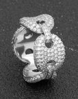 gucci link ring vvs diamond ifandco as seen on drake affordable hip hop jewelry
