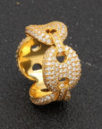 gucci link ring vvs diamond ifandco as seen on drake affordable hip hop jewelry