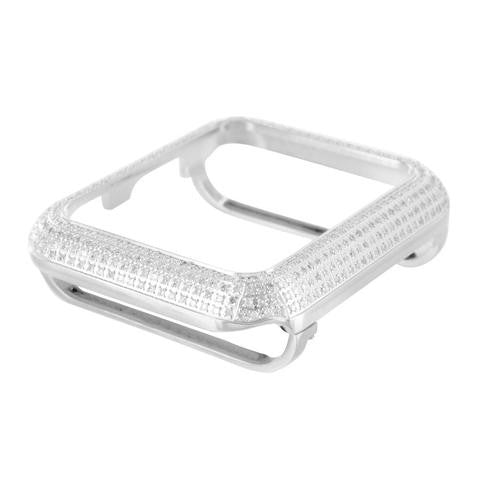 iwatch bezel iced out silver