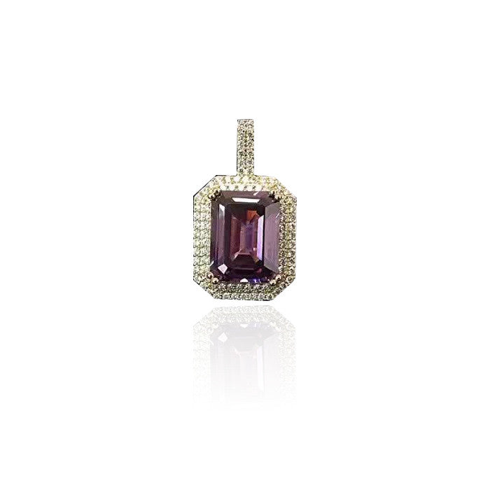 gem amethyst pendant silver