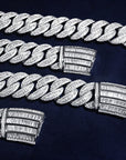 20mm baguette link necklacechain custom clasp white gold diamonds ifandco icebox asaprocky travis scott