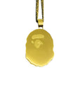 Custom pure gold Bape pendant & Necklace