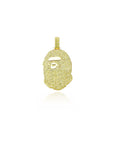 bape bathing ape head pendant yellow