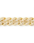 Iced Out Cuban Link Bracelet With Baguette Stones