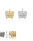 playboi carti butterfly pendant necklace chain vvs diamond ifandco uzi