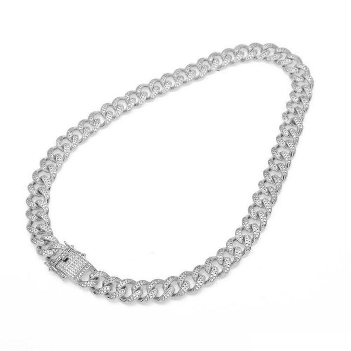 Cuban link chain 13mm fully iced with custom clasp ifandco icebox