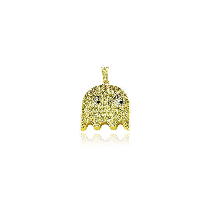ghost clyde full yellow gold pendant diamonds