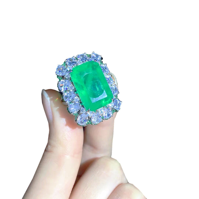 Zambian Emerald Cut Ring engagement rare vvs jeweler diamond tyler the creator playboi carti 