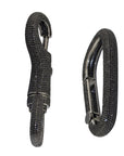 Iced out carabiner pharrell keychain black
