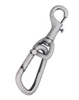 Iced out carabiner diamond keychain in Silver
