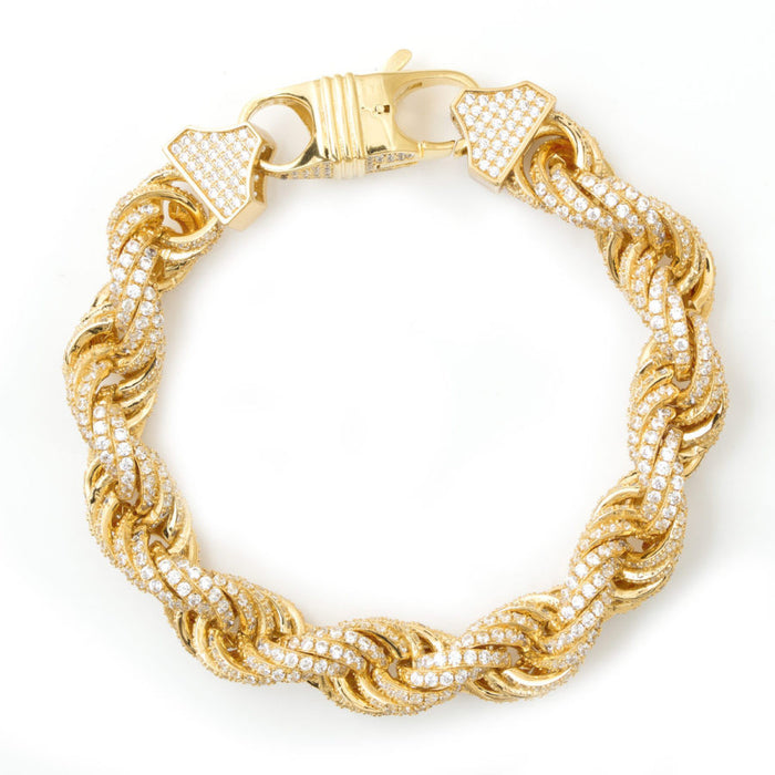 Iced Out Rope Bracelet 11mm