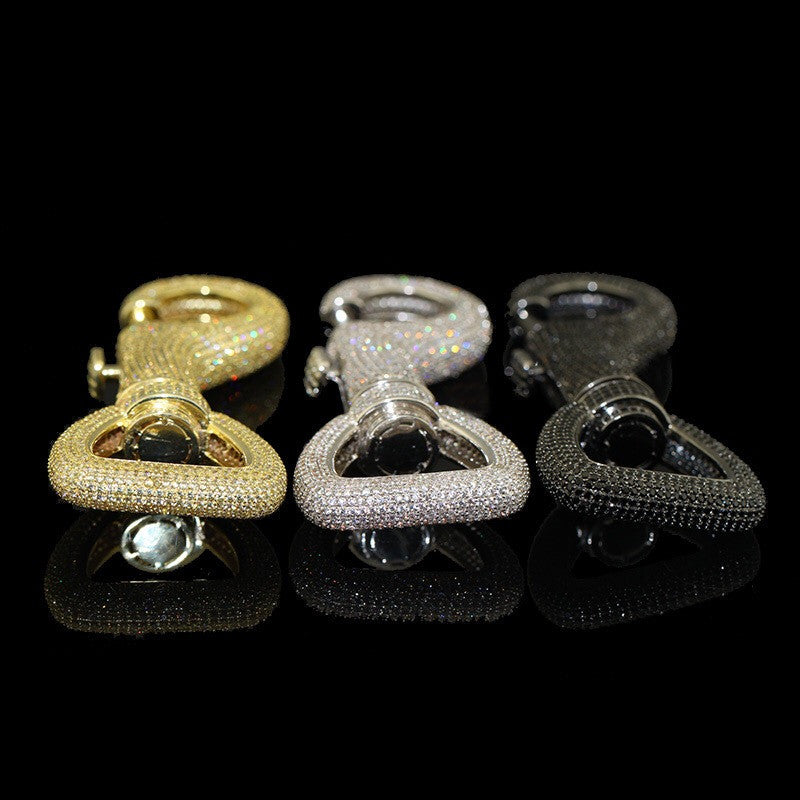 Iced out carabiner diamond keychain Pharrell