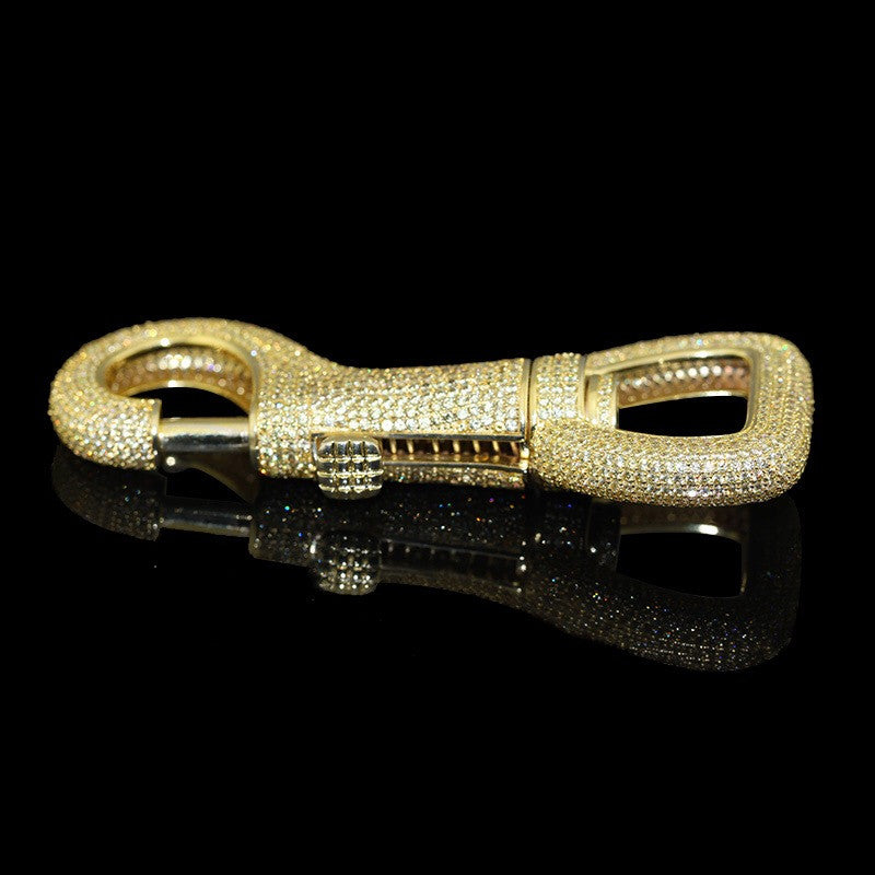 Iced out carabiner diamond keychain Pharrell