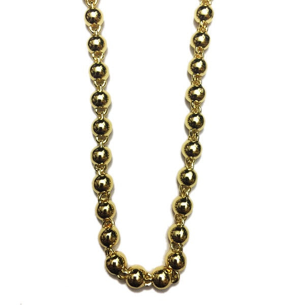beaded chain 8mm gold