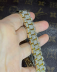 Rolex Presidential bracelet 9ct Gold Rolex Style Iced Out Presidential Bracelet diamond