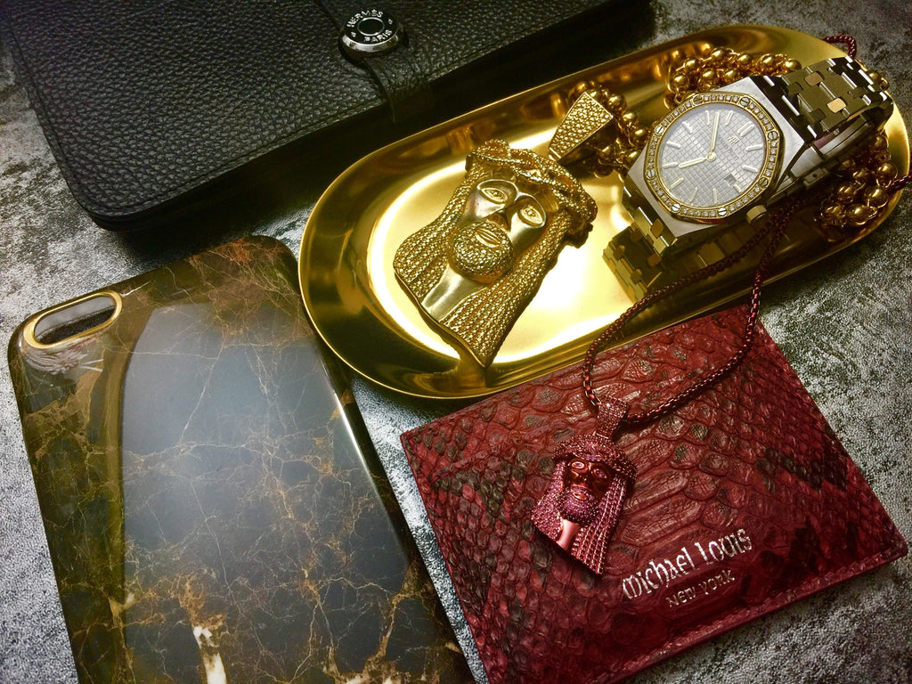 Micro Jesus piece fully iced yeezy red