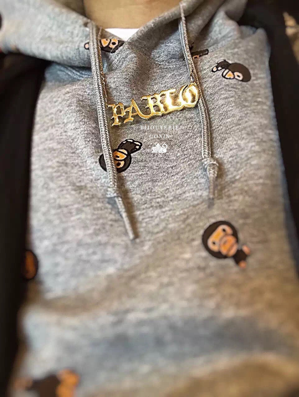 Pablo merch necklace pablo font free matching chain included