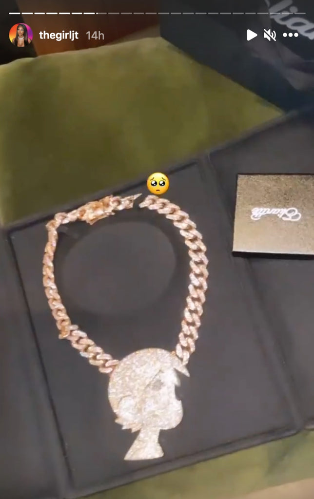 Lil Uzi Vert vs. the World pendant necklace diamond Eternal Atake, Lil Uzi Vert vs. The World 2, and Pluto x Baby Pluto