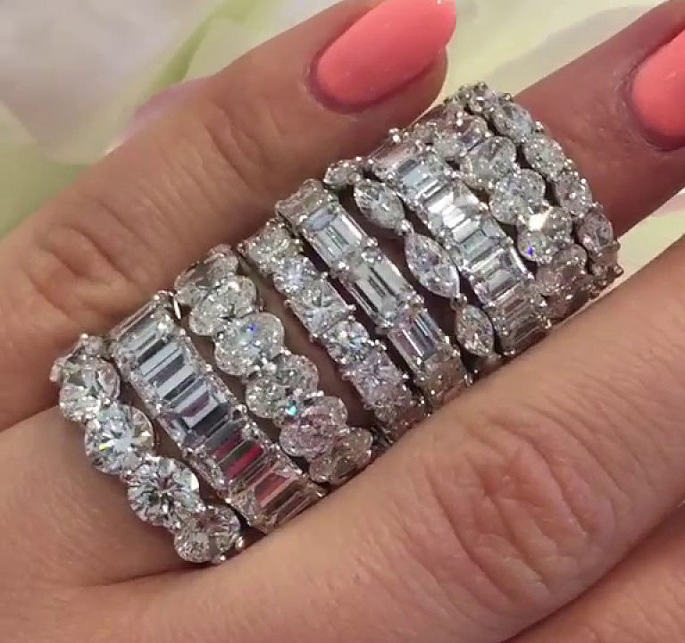 Kylie Jenner signature eternity band ring in oval kylie ring diamond