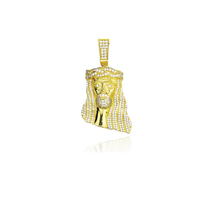 jesus piece nazareth pendant in gold