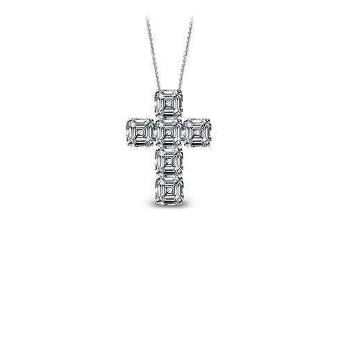 Nano Asscher Cut Diamond Cross jacob mrflawless pendant necklace chain ifandco