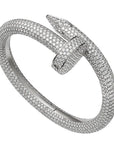 juste un clou fully iced nail bangle bracelet diamond vvs cartier ifandco
