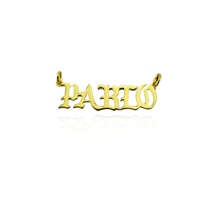 pablo merch pablo name pendant chain necklace gold