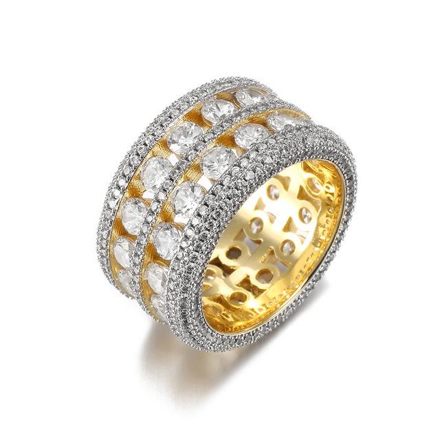Round stone Majestic Ring fully iced out ring diamond eternity affordable high end ring jewelry
