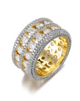 Round stone Majestic Ring fully iced out ring diamond eternity affordable high end ring jewelry