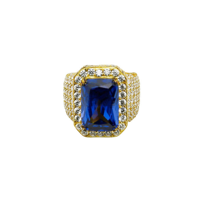 Gem sapphire gold ring