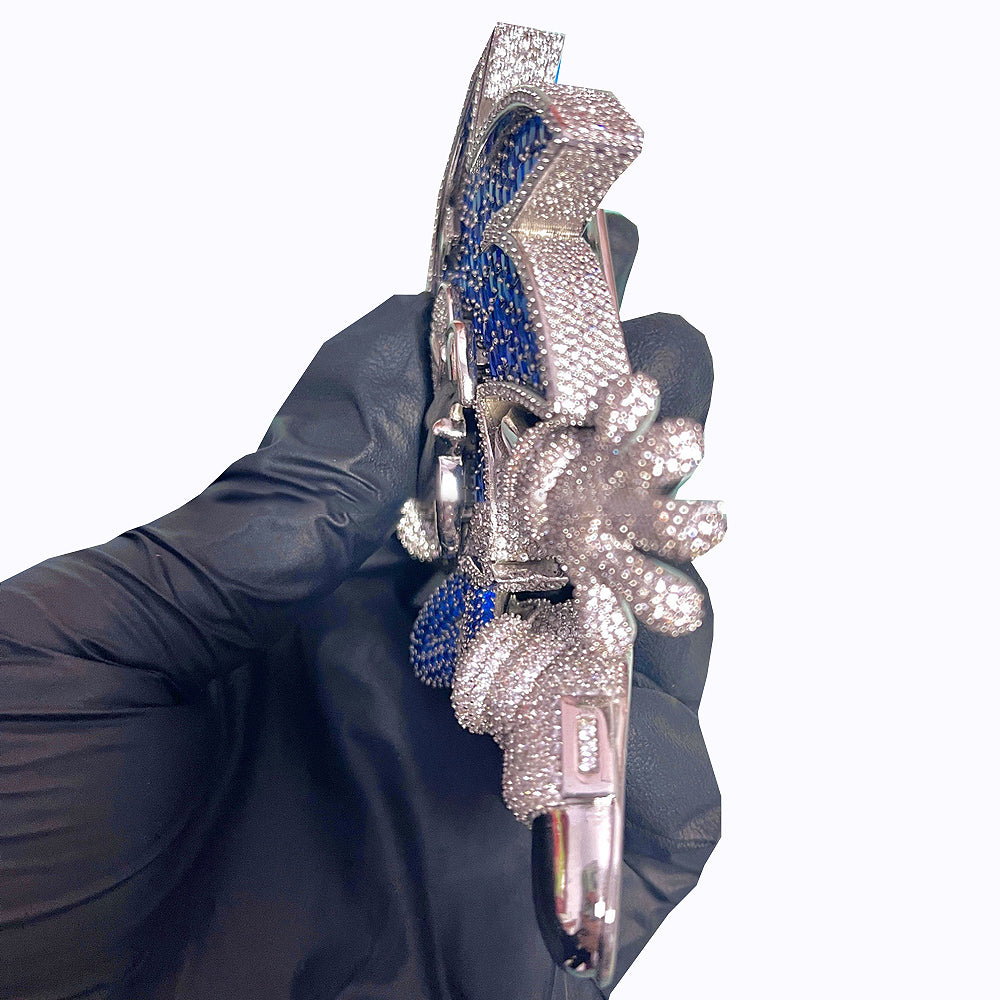 Sonic the Hedgehog Fully Iced diamond Pendant Diamond free necklace chain ifandco