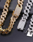 curb cuban link 20mm necklace chain fully iced custom clasp diamond ifandco