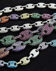 ifandco gucci link diamond chain bracelet
