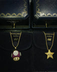 mario star mushroom necklace