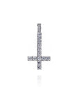 lil uzi vert upside down cross choker pendant necklace tennis link chain vvs diamond