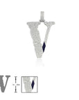 lil uzi VLONE V diamond pendant necklace chain ifadnco